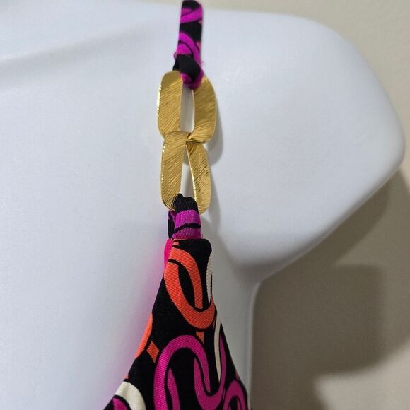 Trina Turk echo chain scoopneck one-piece swimsuit NWOT size 10 - Picture 5 of 7